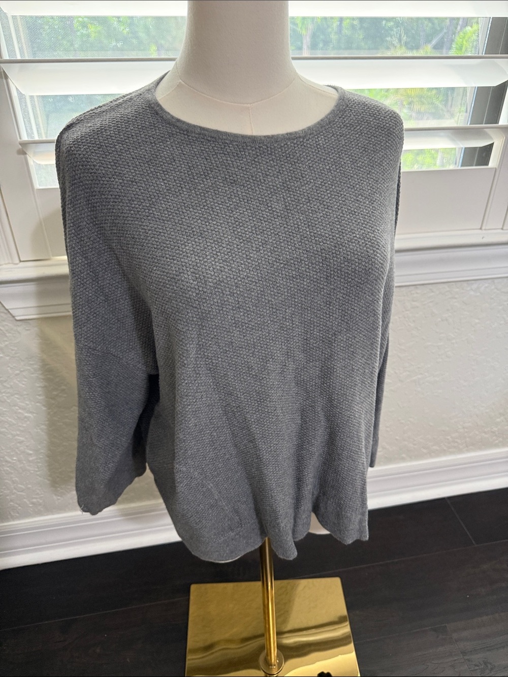 Soft Knit Gray Crewneck Sweater - Classic Everyday Layer